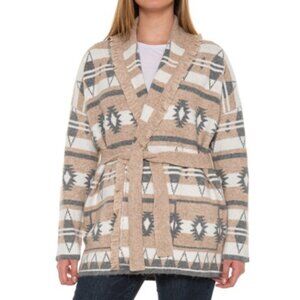 Tahari Belted Aztec Cardigan Sweater Size M NWOT